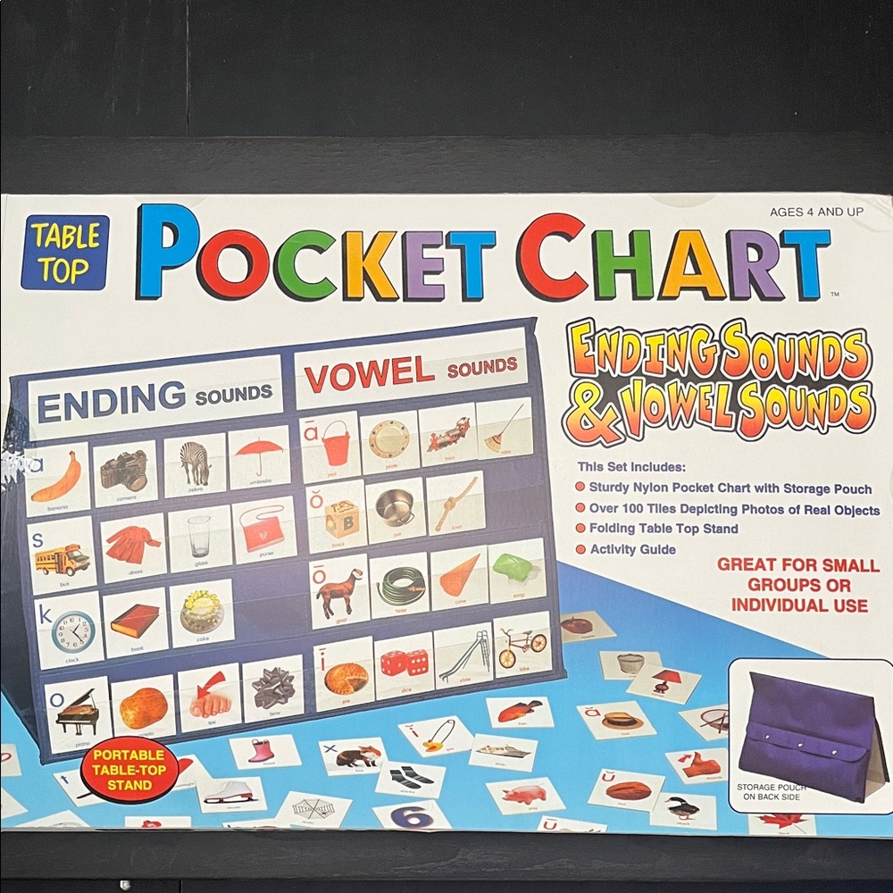 Table Top Pocket Chart for Ending and Vowel Sounds